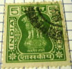 India 1958 Asokan Lion 5p - Used - Usati