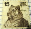 India 1975 Cats Of Prey Tiger 15p - Used - Used Stamps