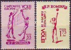 ROMANIA  -   SPORT  -  EUROP. VOLLEYBAL  - 1955  -  ** MNH - Unused Stamps