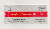 27 T - TICKET BUS - METRO - ESPAGNOL - MADRID - Station S.FERNANDO - Europa