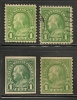 US - 1922-25 FRANKLIN  Scott A155 - Lot MINT (LH) - USED - IMPERFORATE  And COIL Perf 10 Vertically - MINT (LH) - Neufs