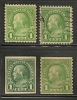 US - 1922-25 FRANKLIN  Scott A155 - Lot MINT (LH) - USED - IMPERFORATE  And COIL Perf 10 Vertically - MINT (LH) - Unused Stamps