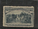 US - 1893 COLUMBIAN EXPOSITION ISSUE - 50c Slate Blue- Scott 240 - Yvert 245 - MINT (LH) Original Gum - See Description - Nuovi