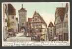 GERMANY GRUSS AUS ROTHENBURG ,  OLD POSTCARD, BAYERN TO USA 1903 - Rothenburg O. D. Tauber