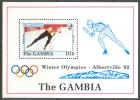 Gambia Winter Olympic Games Albertville 1992 Speedskating  Block MNH - Hiver 1992: Albertville