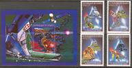 Guinea Winter Olympic Games Albertville 1992 Set Of 4+ Block MNH - Hiver 1992: Albertville