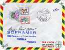 LETTRE DE POINTE NOIRE CONGO 2 3 71 - TAXEE A PARIS ( TIMBRES TYPE FLEURS ) - 1960-.... Covers & Documents