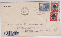 AFRIQUE Du SUD - 1949 - ENVELOPPE COMMERCIALE Par AVION De CAPE TOWN Pour NEW YORK (USA) - Cartas