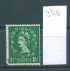 25K346 // - P - Perfin Perfores Perforiert Perforati Perforadas Great Britain Grande-Bretagne Grossbritannien - Perfins