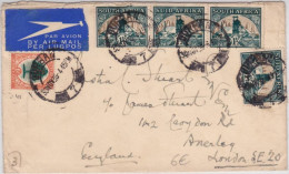 AFRIQUE Du SUD - 1936 - ENVELOPPE Par AVION De DURBAN Pour LONDON (GB) - Storia Postale