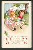 USA,  VALENTINE`S DAY, BOY AND GIRL,    OLD  POSTCARD, - Valentijnsdag