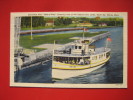 Michigan > Excursion Boat Ride A Wee Soo Locks Sault Ste Marie Mi Linen   --   -- Ref 288 - Altri & Non Classificati