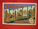 - Michigan > Detroit-- Block Letter Greetings From Linen   --   -- Ref 288 - Detroit