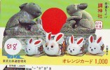 Télécarte Japon * LAPIN (818) RABBIT  * PHONECARD JAPAN * KANINCHEN * KONIJN * CONEJO * - Rabbits