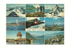 Cp, Suisse, Multi-Vues, Voyagée - Other & Unclassified