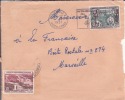 BRAZZAVILLE - MOYEN CONGO - 1957 - Colonies Francaises,Afrique,avion, Devant De Lettre,flamme,cachet,marc Ophilie - Cartas & Documentos