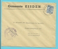 426 Op Brief GEMEENTEBESTUUR VAN EISDEN  (ADMINISTRATION COMMUNALE ) Met Stempel  LANAKEN - 1935-1949 Kleines Staatssiegel