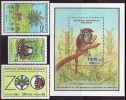 MADAGASCAR  -  50th ANNIVERSARY OF NATURPARK  - 1988  -  **MNH - Chimpancés