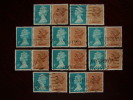 Great Britain PAIRS SE-TENANT From BOOKLETS PANE X845p USED X 10 PAIRS. - Carnets