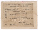 RAILWAY / EISENBAHN - Old Ticket, 1945. Croatia - Europe