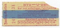 TRAM / STRASSENBAHN - Old Ticket, Germany - Europe