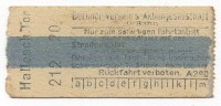 TRAM / STRASSENBAHN - Old Ticket, Germany - Europe