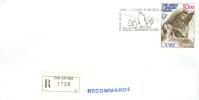 TAAF ENV DUMONT D´URVILLE   13/3/1978   RECOMMANDE FLAMME ANTARTIQUE FRANCAISE TIMBRE OTARIE - Storia Postale