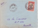 YOKADOUMA CAMEROUN 1956 AFRIQUE ANCIENNE COLONIE FRANÇAISE LETTRE PAR AVION POUR LA FRANCE CAD MARCOPHILIE - Cartas & Documentos