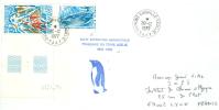 TAAF ENV DUMONT D´URVILLE   20/12/1977  CACHET MANCHOT 27° EXPE ANTARTIQUE - Lettres & Documents