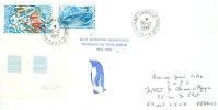 TAAF ENV DUMONT D´URVILLE   20/12/1977  CACHET MANCHOT 27° EXPE ANTARTIQUE - Cartas & Documentos