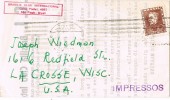 Carta Impresos SAO PAOLO (Brasil) 1942. Brasilia Club International - Lettres & Documents