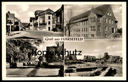 ALTE POSTKARTE GRUSS AUS HARSEFELD BERUFSSCHULE STEINFELD HERRENSTRASSE Schild Stade Helmste Revenahe Griemshorst AK Cpa - Stade