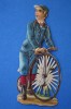 -CHROMO ET IMAGES DECOUPIS >> JEUNE HOMME SUR VELOCIPEDE GRAND BI  >> HAUTEUR 11.5 CM - Sonstige & Ohne Zuordnung