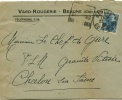 YT N°257  Sur Lettre Des Ets Vard-Rougerie à Beaune,  Pour Chalon-sur-Saône - Briefe U. Dokumente