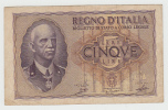 ITALY 5 Lire 1940 VF++ P 28 - Italia – 5 Lire