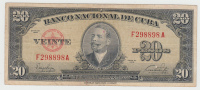 Cuba 20 Pesos 1949 VF+ P 80a  80 A - Cuba