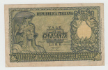 Italy 50 Lire 1951 VF++ CRISP Banknote P 91a  91 A - 50 Liras