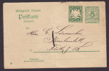 Bayern Upfranked Postal Stationery Ganzsache Entier M. Antwort Reply Response (2 Scans) - Entiers Postaux
