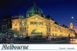 Melbourne - Flinders Street Train Station By Night Unused - Melbourne