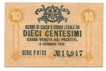 Cassa Veneta - 1918th - 10 Centesimi - Other & Unclassified