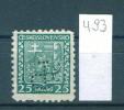 25K493 // - P.  - Perfin Perfores Perforiert Perforati Perforadas Czechoslovakia Tchécoslovaquie Tschechoslowakei - Perfins