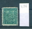 25K496 // - P.  - Perfin Perfores Perforiert Perforati Perforadas Czechoslovakia Tchécoslovaquie Tschechoslowakei - Perfins