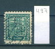 25K497 // - P.  - Perfin Perfores Perforiert Perforati Perforadas Czechoslovakia Tchécoslovaquie Tschechoslowakei - Perforadas