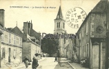 La Grande Rue Et L'Eglise  Hotel Du Cheval Blanc - Sancergues