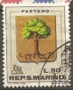 San Marino, Escudo Con Arbol, FAETANO - Gebruikt