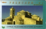 Cyprus,  Agia Paraskevi Church, Used Phonecard,number On Silver Panel - Zypern