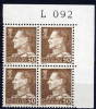 DENMARK 1967 50 Øre Definitive On Fluorescent  Paper In Corner Block With Control Number MNH / **.  Michel 457y - Unused Stamps