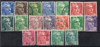 18 Sellos  De Francia, Marianne De Gandon 1945-1951 º - Used Stamps