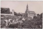 (RECTO/VERSO)  CHATEAUNEUF SUR CHER EN 1953 - LA BASILIQUE N.D. DES ENFANTS - PLIS A DROITE CARTE A PETIT PRIX - Chateauneuf Sur Cher