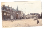 CPA Couleur - CAUDRY - Grand Place - Pharmacie - Laiterie Caudrésienne - Caudry